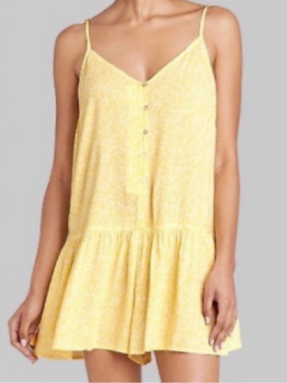 wild fable Yellow Spaghetti Strap Romper